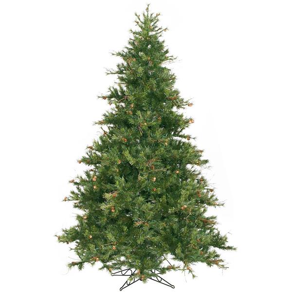 9' x 72" Artificial Mixed Country Pine with Pine Cones and Grapevines