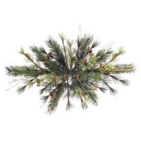 Vickerman 24" Artificial Mixed Country Pine Swag with Pine Cones and Grapevines