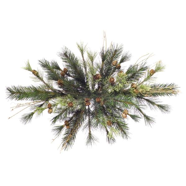 36" Artificial Mixed Country Pine Swag with Pine Cones and Grapevines