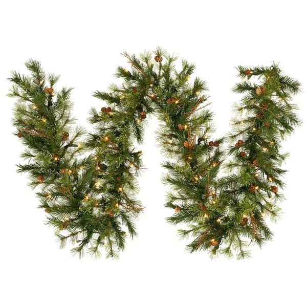 9' x 12" Artificial Mixed Country Garland 70 Clear Lights