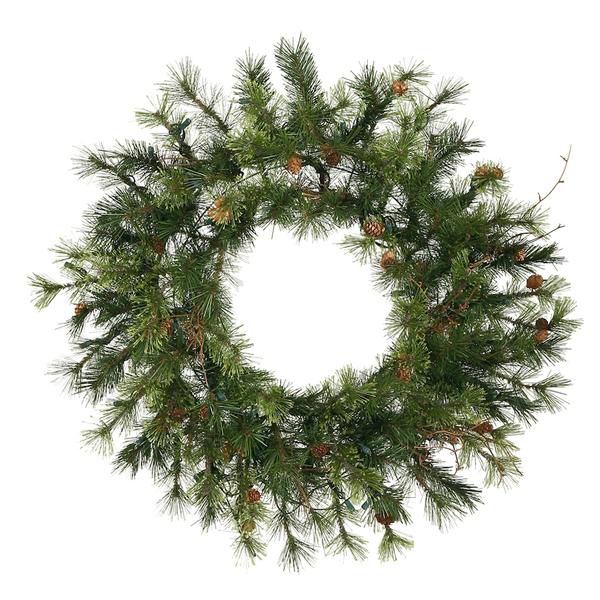 24" Artificial Mixed Country Pine with Pine Cones and Grapevines