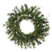 Vickerman 24" Artificial Mixed Country Pine with Pine Cones and Grapevines