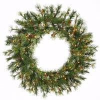 Vickerman 36" Artificial Mixed Country Wreath 100 Clear Lights