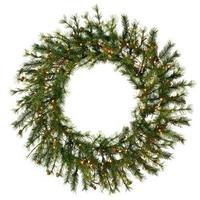 Vickerman 48" Artificial Mixed Country Pine Wreath 150 Clear Lights