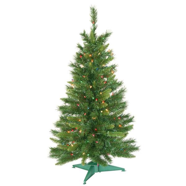 3.5' x 21" Artificial Imperial Pine 150 Multi-Color Lights