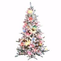 Vickerman 7.5' x 60" Artificial Flocked Mesabi Pine 450 Mini/45 G50 Multi-Color Lights
