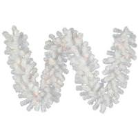 Vickerman 9' x 12" Artificial White Spruce Garland 50 Clear Lights
