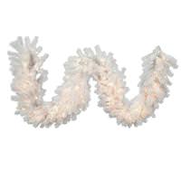 Vickerman 9' x 20" Artificial White Spruce Garland 200 Clear Lights