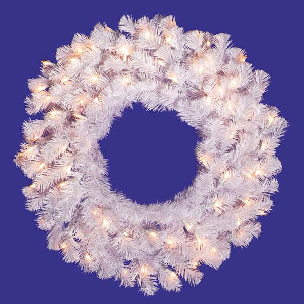 60" Artificial Crystal White Spruce 250 Clear DuraLit Miniature Lights
