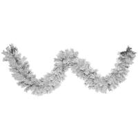 View 9' x 16" Artificial Flocked Alaskan Pine Garland