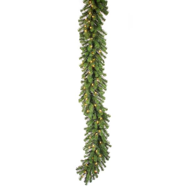 50' x 14" Artificial Douglas Fir Garland 400 Clear Lights