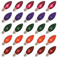 View 7 watt 130 volt C9 Intermediate Screw Base Transparent Multi-Color (25 pack)