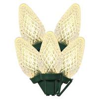Vickerman 25 Light 16' Green Wire Warm White LED C7 String with 8" Spacing