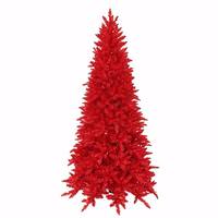 Vickerman 9' x 58" Red Ashley Spruce Slim 900 Red Lights