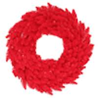 Vickerman 24" Artificial Red Ashley Spruce Wreath 50 Red Lights