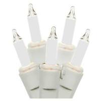 Vickerman 100 Light 9' White Wire Frosted Icicle Light String with 5.5" Drop Spacing