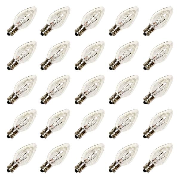 C7 Candelabra Screw Base Clear Twinkle (25 pack)