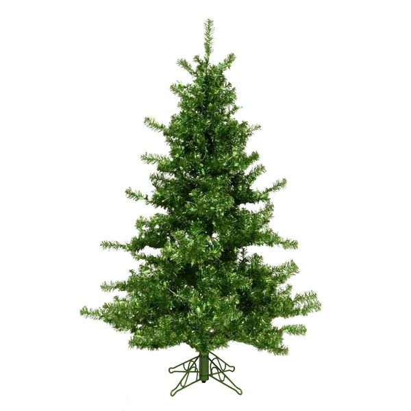 10' x 66" Green Tinsel Slim 1,200 Green Miniature Lights