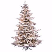 Vickerman 7.5' x 57" Artificial Flocked Sierra Fir 750 Clear Lights