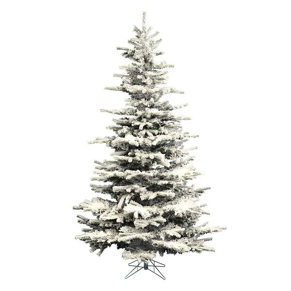12' x 75" Artificial Flocked Sierra Fir Tree