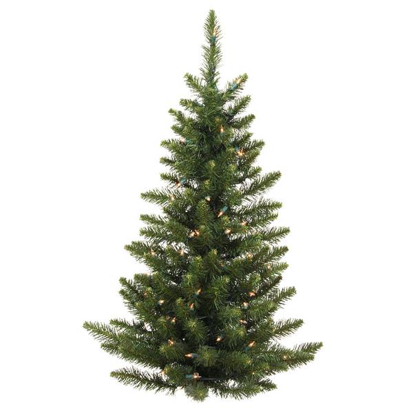 3' Artificial Camdon Fir Wall 50 Clear Lights