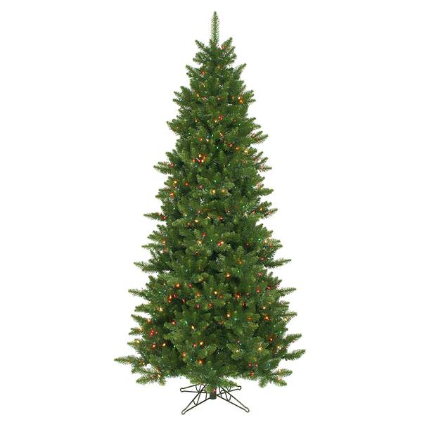 12' x 66" Artificial Camdon Fir Slim 1,800 Multi-Color DuraLit Miniature Lights