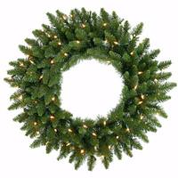 Vickerman 20" Artificial Camdon Fir Wreath 50 Clear Lights