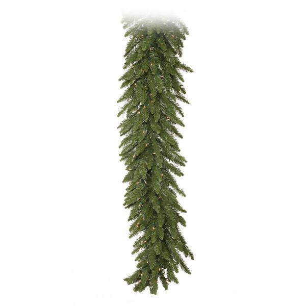 50' x 12" Artificial Camdon Fir Garland 400 Clear Lights