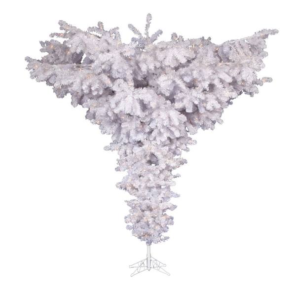 9' x 102" White Upside Down 650 Clear Lights