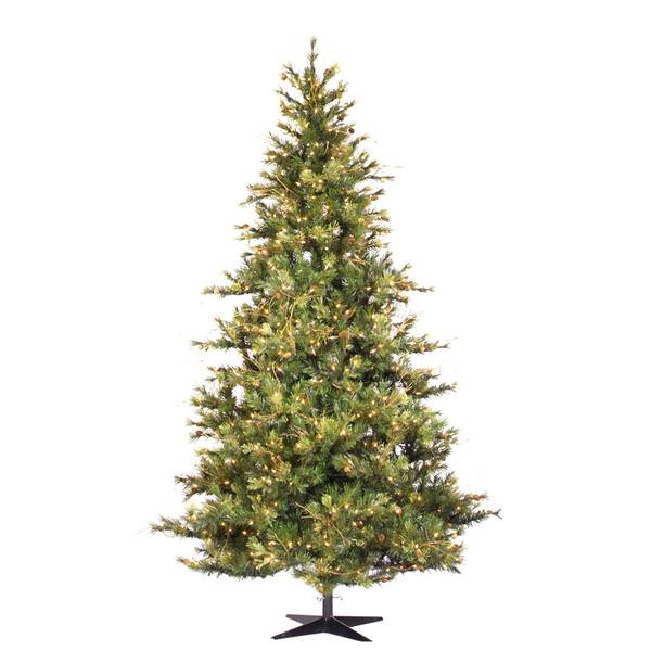 14' x 85" Artificial Slim Mixed Country Pine 2,700 Clear Lights