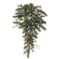 Vickerman 36" Artificial Mixed Country Pine Teardrop with Pine Cones and Grapevines