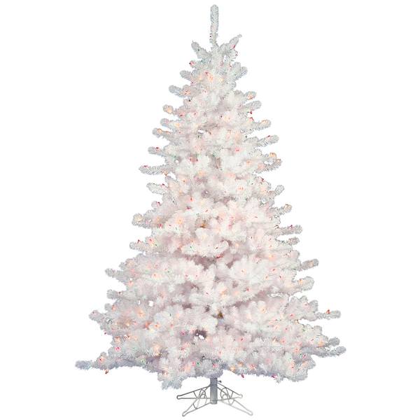 10' x 82" Crystal White Spruce 1,600 Multi-Color Lights