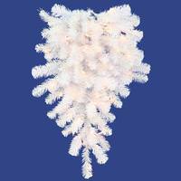 Vickerman 42" Artificial Crystal White Spruce Teardrop 70 Clear DuraLit Miniature Lights