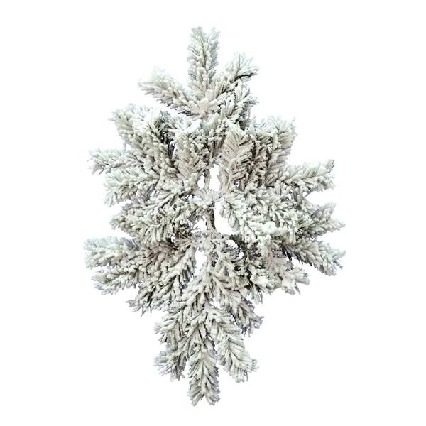 24" Artificial Flocked Alaskan Pine Swag