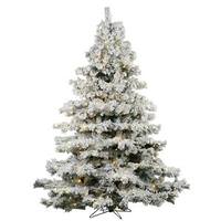 Vickerman 14' x 112" Artificial Flocked Alaskan Pine 2,600 Clear DuraLit Miniature Lights