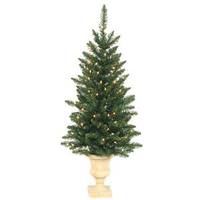 Vickerman 4' Artificial Camdon Fir in Pot 100 Clear Lights