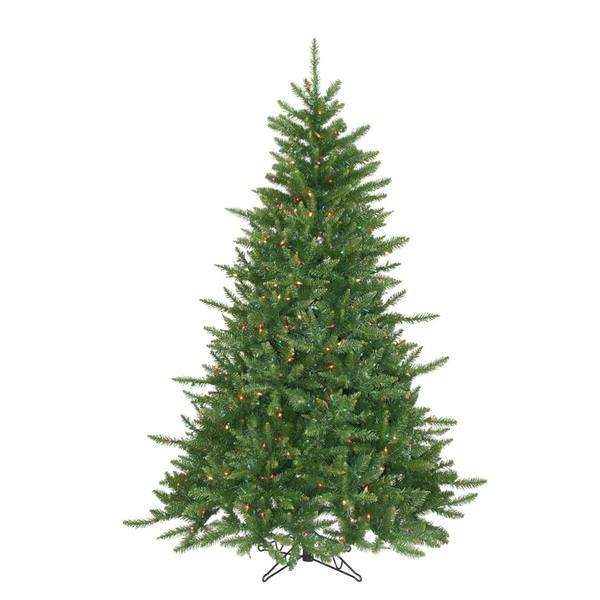 6.5' x 55" Artificial Virginia Fir 500 Multi-Color Lights