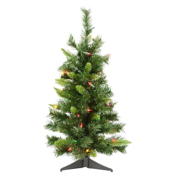 2.5' Artificial Imperial Pine 50 Multi-Color DuraLit Miniature Lights