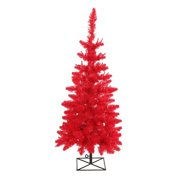 3' x 26" Red Ashley Spruce 100 Red Lights