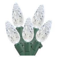Sival 70 Light 23.7' Green Wire Polar White LED C6 String with 4" Spacing