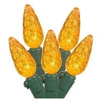 Vickerman 70 Light 35' Green Wire Orange LED C6 String with 6" Spacing