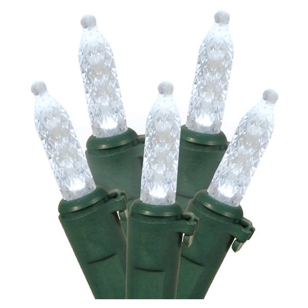 70 Light 35' Green Wire Polar White LED Miniature String with 6" Spacing