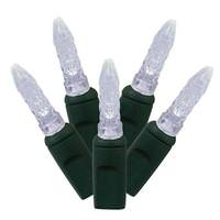 Vickerman 70 Light 9' Green Wire Cool White LED Icicle Light String