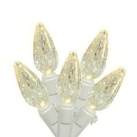 View 50 Light 25' White Wire Warm White C6 LED String with 6" Spacing