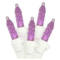 Vickerman 70 Light 35' White Wire Purple M5 LED Miniature String with 6" Spacing