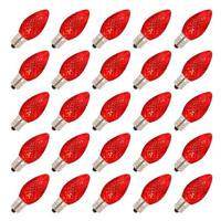 View 0.38 watt 120 volt C7 Candelabra Screw Base Red LED (25 pack)