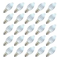 Vickerman C7 Candelabra Screw Base Faceted Pure White Twinkle LED (25 pack)