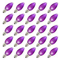 View 0.38 watt 120 volt C7 Candelabra Screw Purple LED (25 Pack)