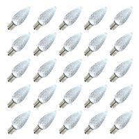 View 0.45 watt 130 volt C9 Intermediate Screw Cool White Faceted LED (25 pack)