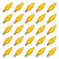 Vickerman 0.96 watt 130 volt C9 Intermediate Screw Yellow Faceted LED (25 pack)